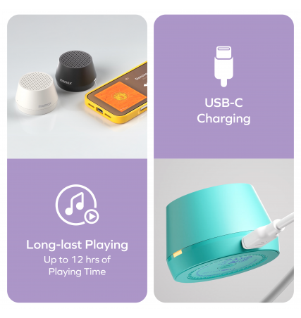 Momax 1-VIBE GO LITE Magnetic Wireless Speaker